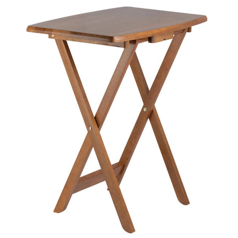 Winsome Wood 33517 Dylan Oversize Snack Table Set, Teak- 5 Piece