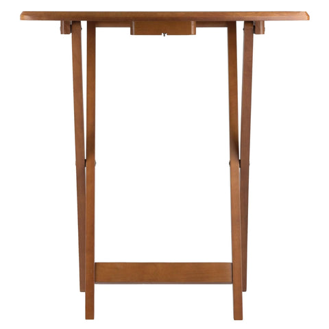Winsome Wood 33517 Dylan Oversize Snack Table Set, Teak- 5 Piece
