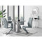 Furniturebox UK - Imperia 4 Modern Grey High Gloss Dining Table and 4 Elephant ...