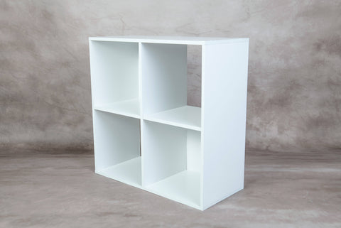 Spot On Dealz 4 Cube Shelf-White Bookcases, Shelving & Storage G-0345