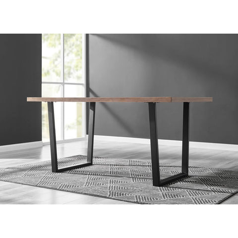 Furniturebox Solo 6 Seater Dining Table Brown