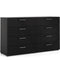 Pepe Wide Chest of 8 Drawers (4+4) in Black