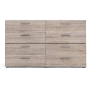 Pepe Wide Chest of 8 Drawers (4+4) in Black