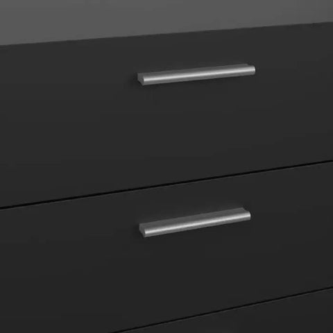 Pepe Wide Chest of 8 Drawers (4+4) in Black