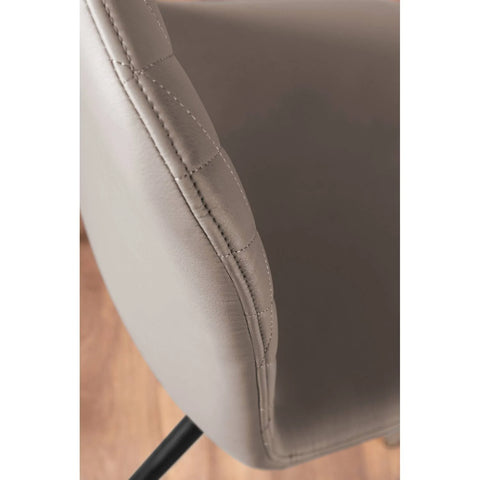 Novara 100cm Gold 4 Corona Black Leg Chairs - Cappuccino