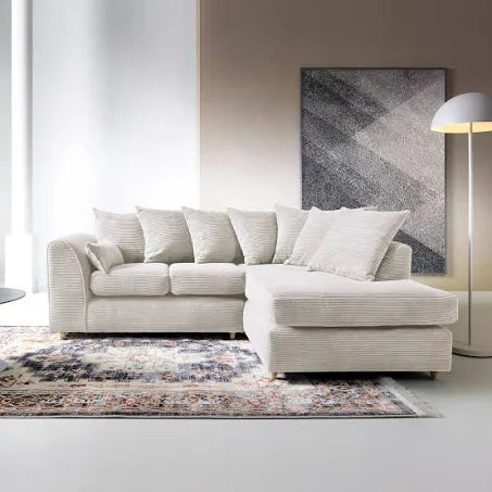 ABAKUS Direct - Jumbo Corner Sofa White Right