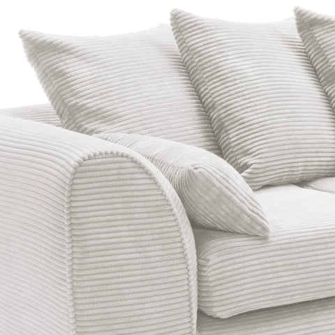 ABAKUS Direct - Jumbo Corner Sofa White Right