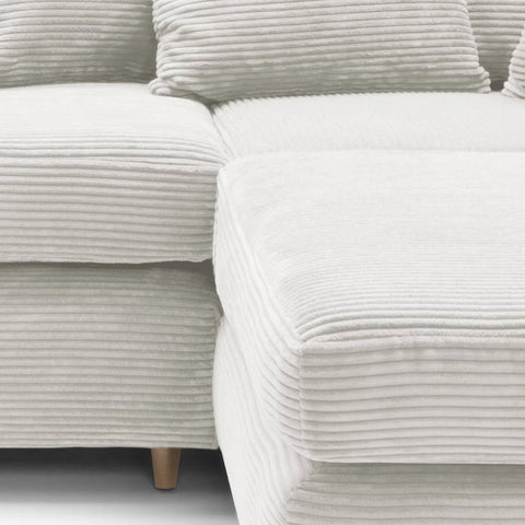ABAKUS Direct - Jumbo Corner Sofa White Right