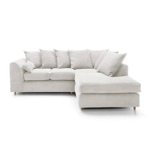 ABAKUS Direct - Jumbo Corner Sofa White Right