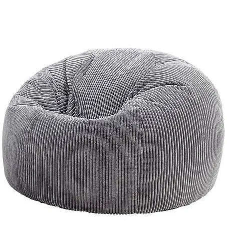 icon Kingston Large Bean Bag, Jumbo Cord Bean Bag, Charcoal Grey, Bean Bag chair ...