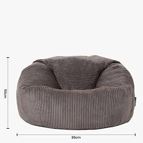 icon Kingston Large Bean Bag, Jumbo Cord Bean Bag, Charcoal Grey, Bean Bag chair ...