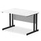 Impulse 1200 x 800mm Straight Desk Walnut Top Black Cantilever Leg