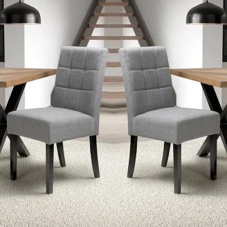 Shankar Moseley Stitched Waffle Linen Effect Silver Grey in Black Legs