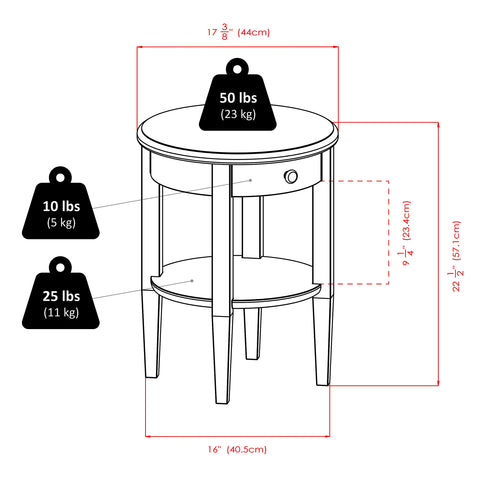 Winsome Wood Concord Accent End Table, Walnut Finish