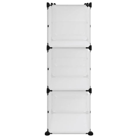 vidaXL Shoe Rack Transparent 84x31.5x93 cm PP