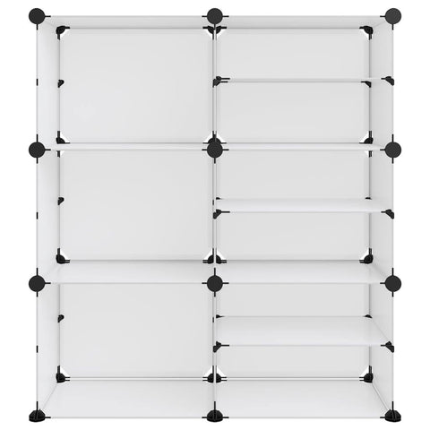 vidaXL Shoe Rack Transparent 84x31.5x93 cm PP