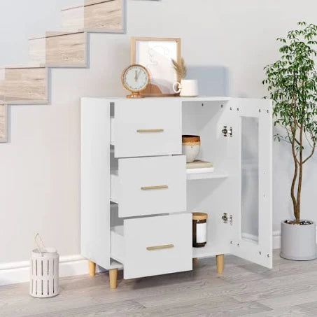 vidaXL Sideboard White 69,5x34x90 cm Engineered Wood