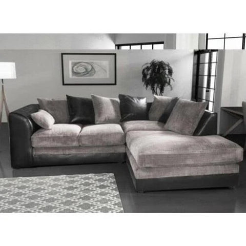 Furnishings For Less UK - Luca 3-4 Seater L Shaped Corner Sofa Fabric and Leather ...