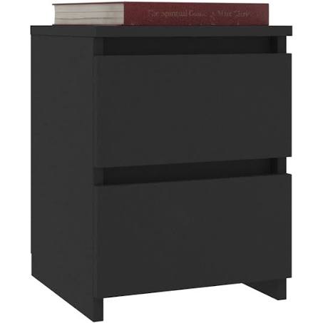 vidaXL Bedside Cabinets 2 Pcs Black 30x30x40 cm Engineered Wood