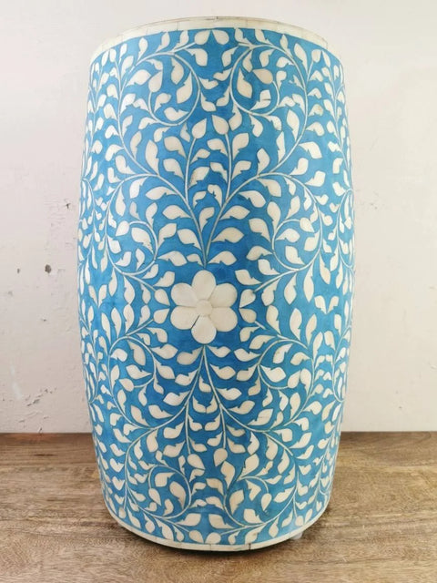 Blue Bone inlay Drum Stool