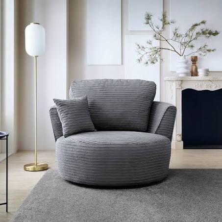 ABAKUS Direct - Jumbo Swivel Chair Grey