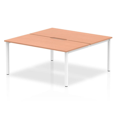Evolve Plus B2B 2 Person Bench Desk - White 1200mm / White