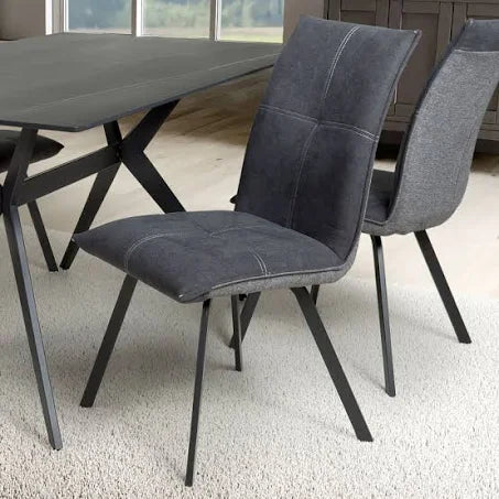 Shankar Ariel Linen Effect Dark Grey Dining Chair
