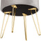 Tectake Ava Upholstered Velvet Look with Storage Space Stool - Light Grey