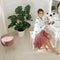 Tectake Ava Upholstered Velvet Look with Storage Space Stool - Light Grey