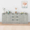 vidaXL 3 Piece Sideboards Concrete Grey Engineered Wood