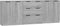 vidaXL 3 Piece Sideboards Concrete Grey Engineered Wood
