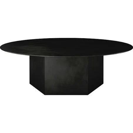 Gubi Epic Coffee Table, Round, 110 cm, Midnight Black Steel