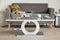 Furniturebox Giovani Rectangular White High Gloss Coffee Table with Glass Top and ...