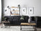 Beliani 3 Seater Faux Leather Sofa Black Chesterfield Big