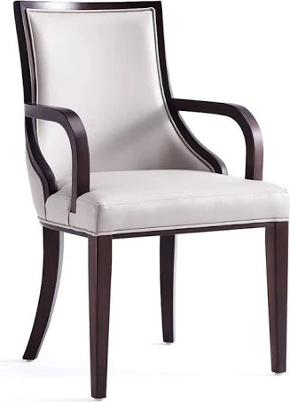 Manhattan Comfort Grand 2-Piece Beech Wood Faux Leather Upholstered Dining ...