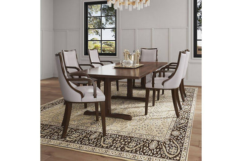 Manhattan Comfort Grand 2-Piece Beech Wood Faux Leather Upholstered Dining ...