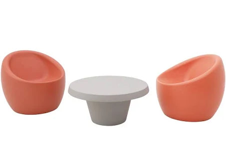 Tramontina OCA 3 Piece Polyethylene Lounge Set, Orange