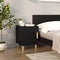 vidaXL Bedside Cabinet Black Engineered Wood