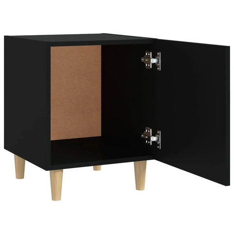 vidaXL Bedside Cabinet Black Engineered Wood