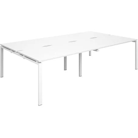 Dams International Double Back To Desk Adapt II White with Frame