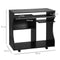 HOMCOM - Computer Table Study Desk with Sliding Keyboard Tray, Black