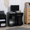 HOMCOM - Computer Table Study Desk with Sliding Keyboard Tray, Black