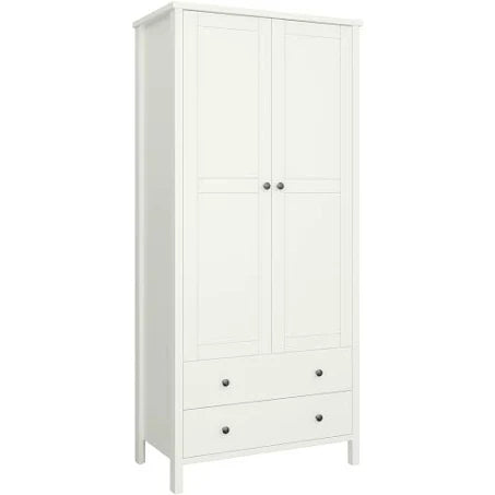 Tromso 2 Door 2 Drawer Wardrobe - Off White