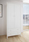 Tromso 2 Door 2 Drawer Wardrobe - Off White