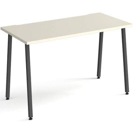 Sparta Straight Desk With A-Frame Legs - White 1200mm