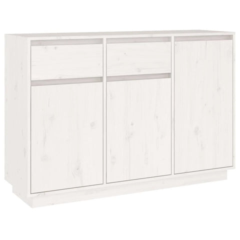vidaXL Sideboard White 110x34x75 cm Solid Wood Pine