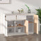 vidaXL Sideboard White 110x34x75 cm Solid Wood Pine