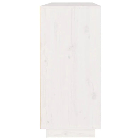 vidaXL Sideboard White 110x34x75 cm Solid Wood Pine