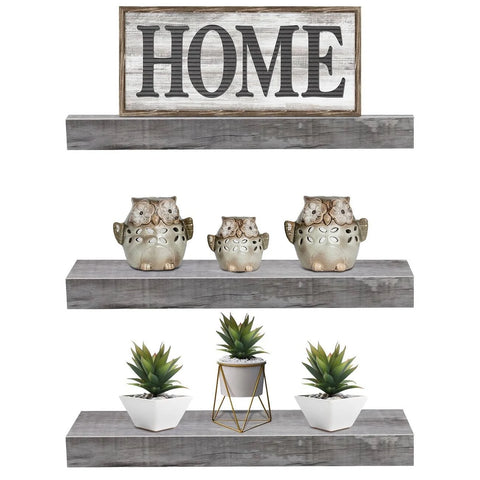 Sorbus 3 Tier Wall Mount Floating Shelves