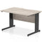Impulse Scalloped Edge 1200mm Straight Desk Cable Managed Leg